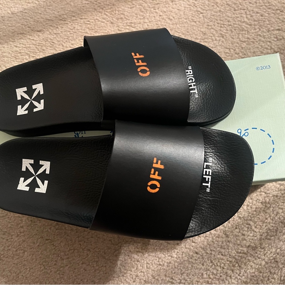 Off White Slides With Dustbag - image 4